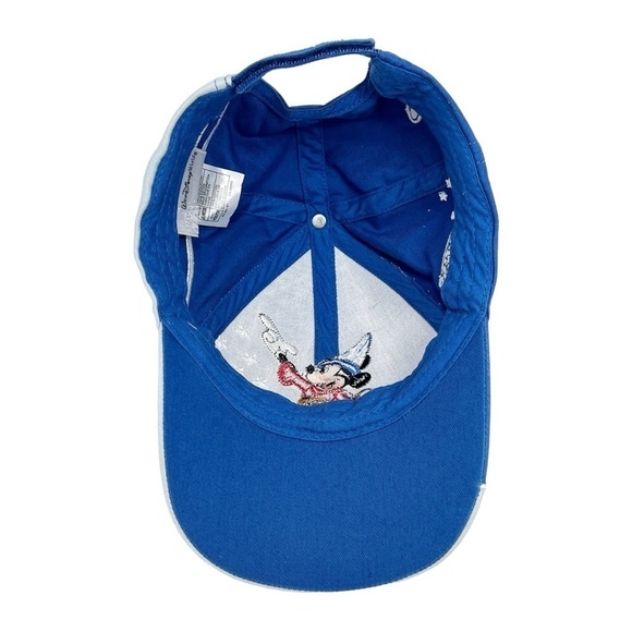 WALT DISNEY WORLD Mickey Fantasia Sorcerer Size Youth Blue White Cap - Picture 13 of 13